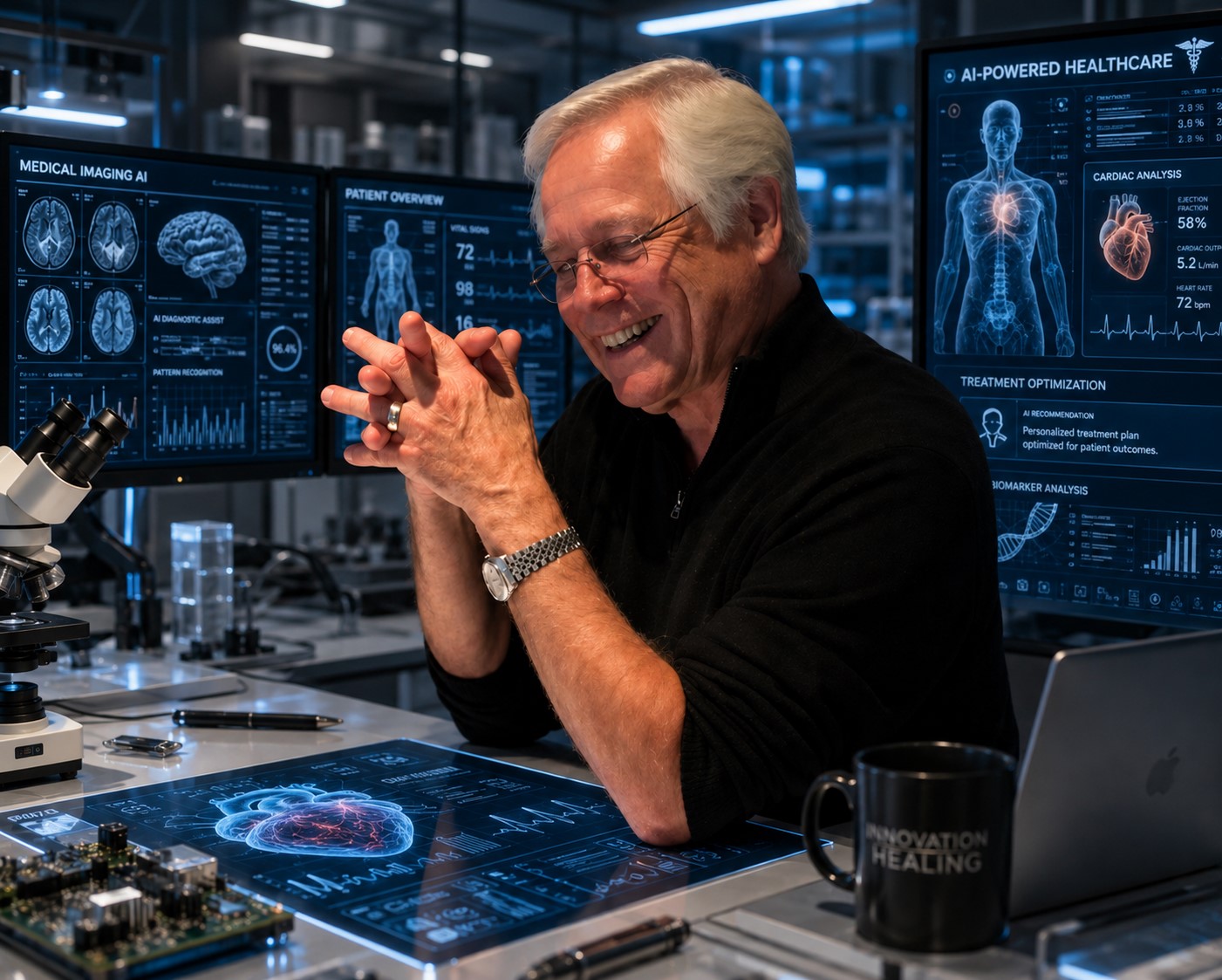 Dr. David B. Phillips in his laboratory.